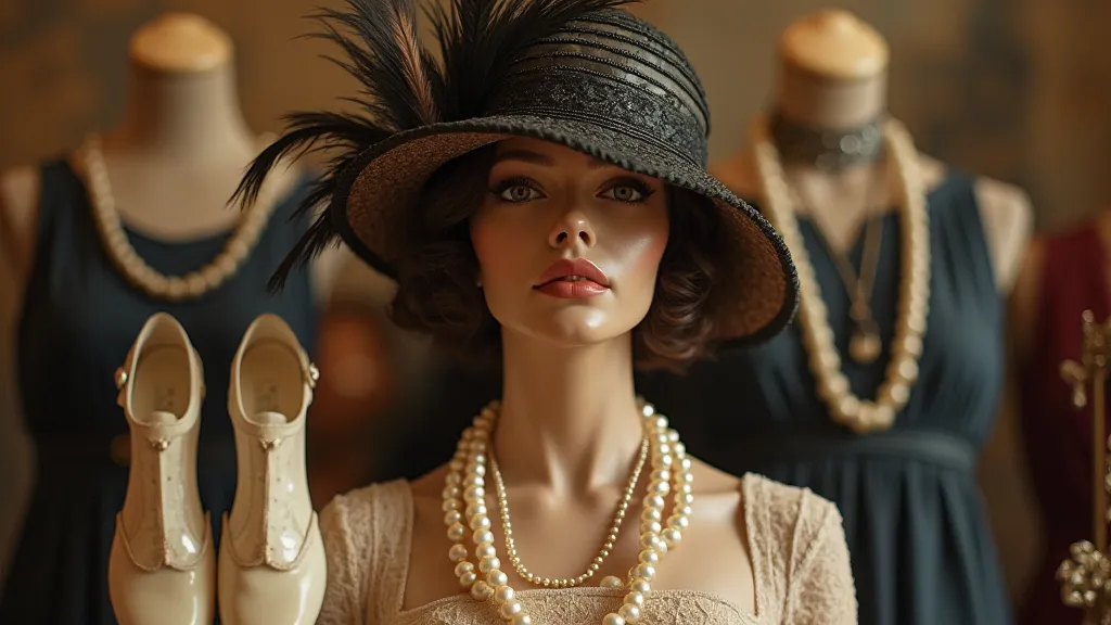 Display of 1920s accessories