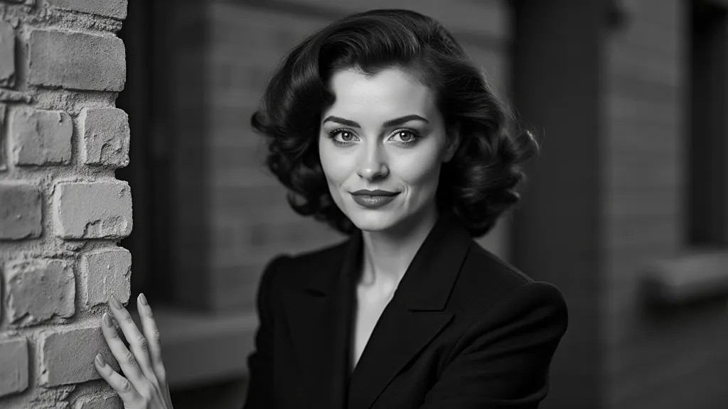 Woman in a 1940s suit