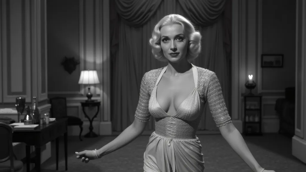Joan Crawford in a satin gown