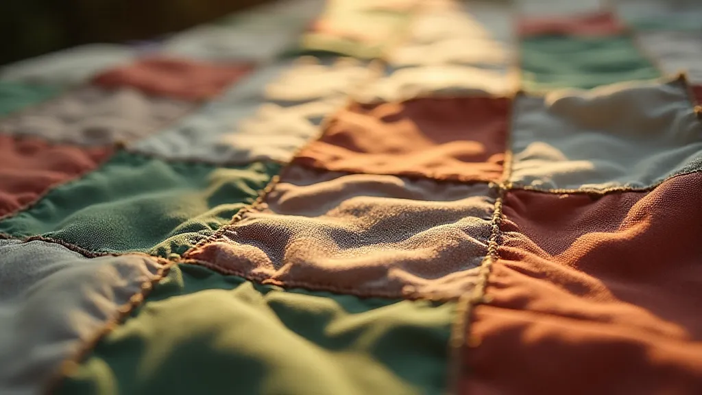 Close-up of a vintage quilt